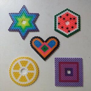 NEW-Handmade set of 5 coasters